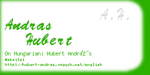 andras hubert business card